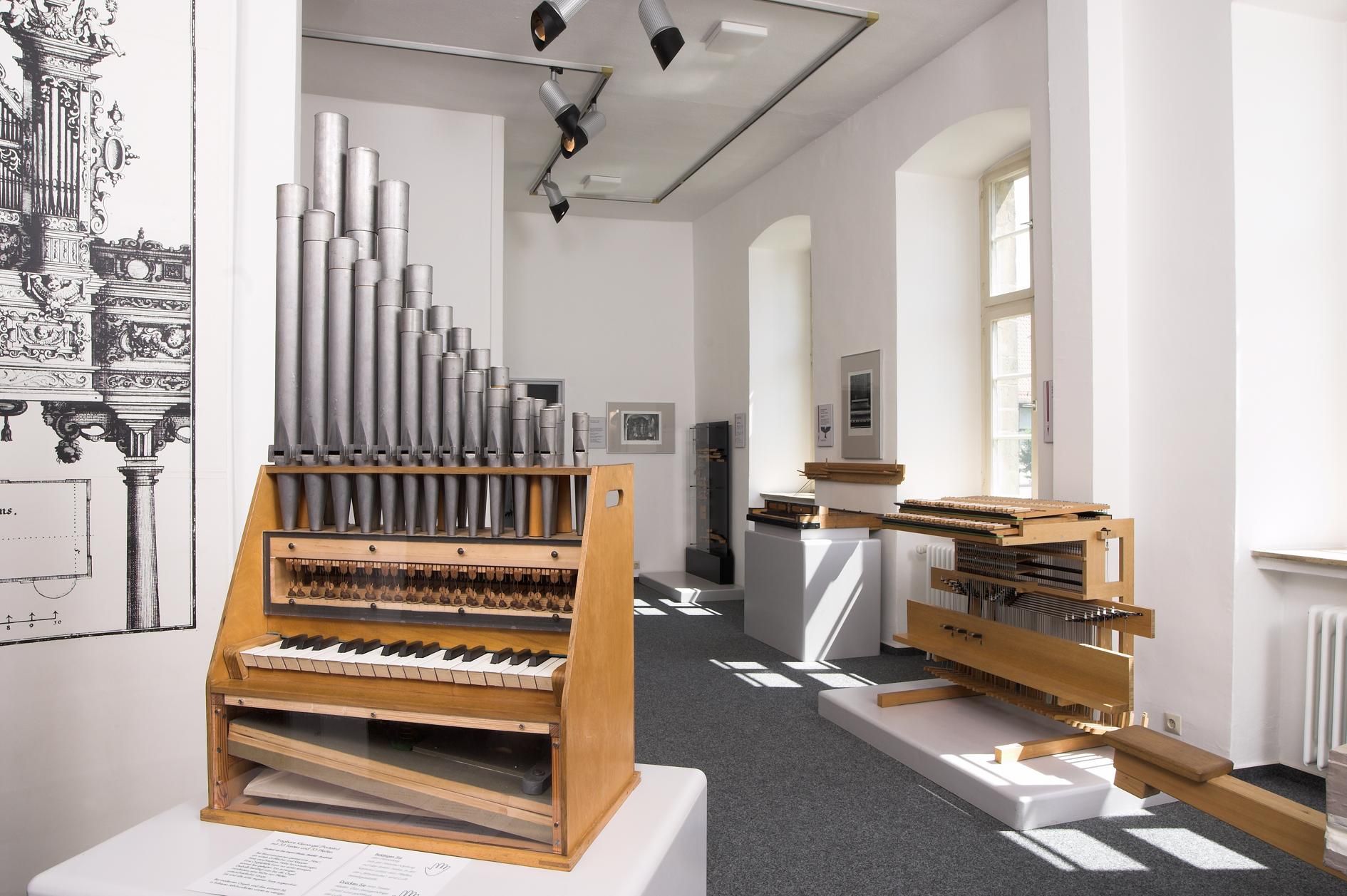 Blick in den Ausstellungsraum, © Orgelmuseum Borgentreich