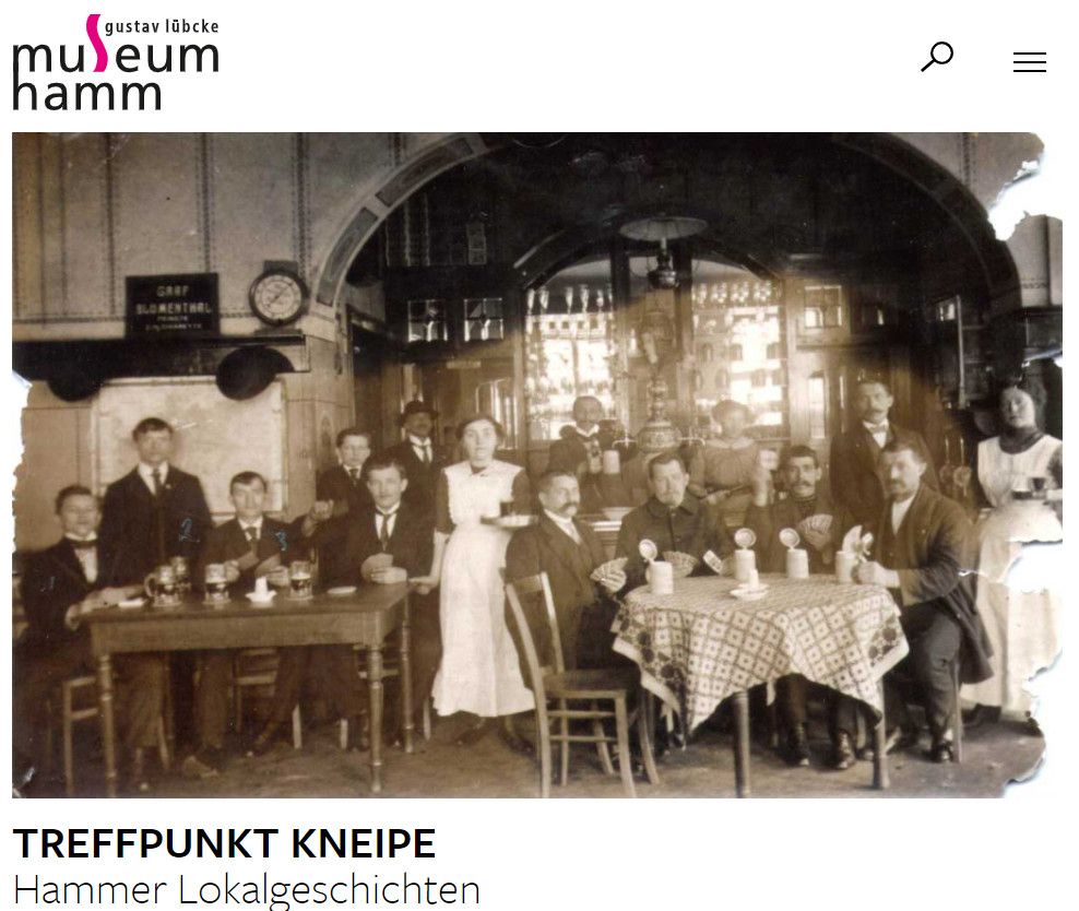 Screenshot „Treffpunkt Kneipe. Hammer Lokalgeschichten“, © Gustav-Lübcke-Museum